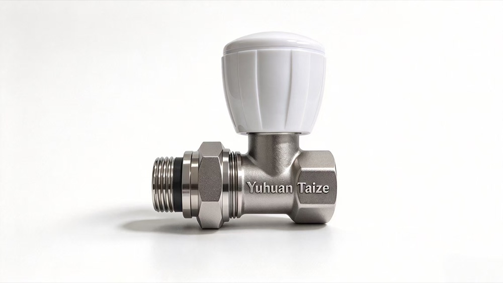 F401 Straight Manual TRV Flow Valve, Mushroom Head from Taize radiator parts factory