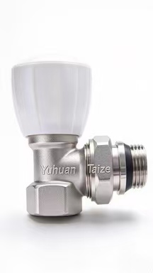 F402 Angle Manual TRV Flow Valve, Mushroom Head from Taize radiator parts factory