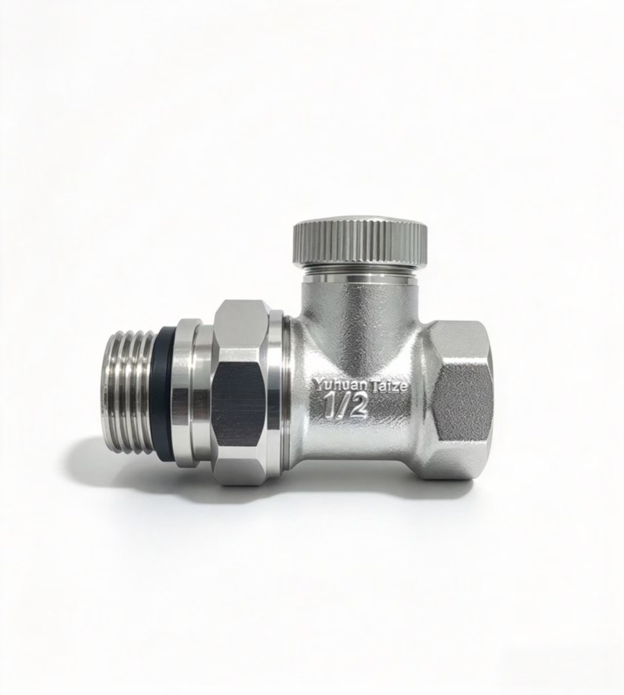 F404 Straight Manual TRV Return Valve from Taize radiator parts factory