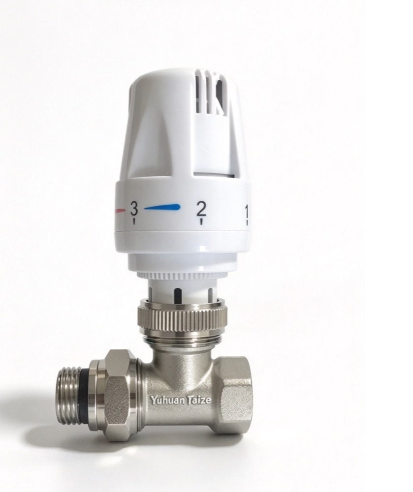 F405 Straight Automatic TRV, Integrated Sensor Head from Taize radiator parts factory