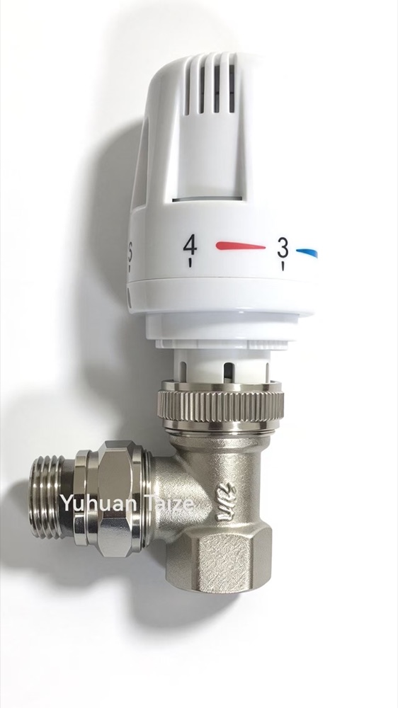 F406 Angle Automatic TRV, Integrated Sensor Head from Taize radiator parts factory